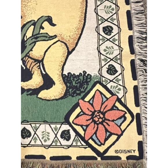 Winnie the Pooh Tapestry Blanket Disney Classic Pooh Goodwin Weavers Rare - Picture 2 of 7